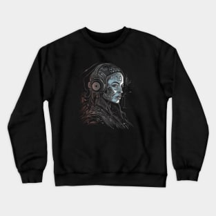 Techno Future - Cyberpunk Dystopia Crewneck Sweatshirt